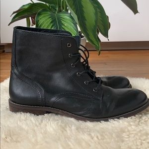 SoftMoc Black Leather Lace-Up Boots — sz 41